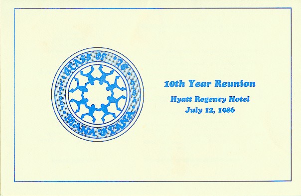 10th year reunion program cover