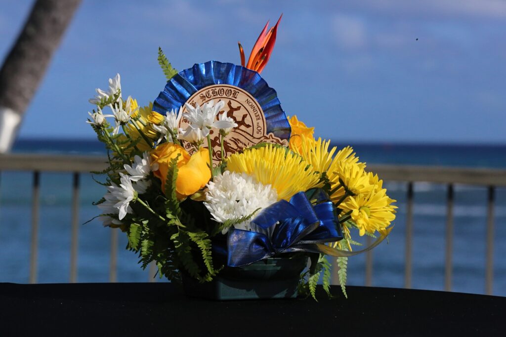 Centerpiece on the lanai