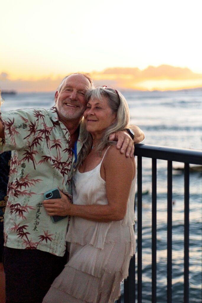 JeffJ and Claudia at sunset